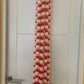 Handmade Red and white floral Hanging Decoration for Weddings and Festive Occasions.