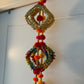 Handmade colourful Hanging Decoration for Weddings and Festive Occasions. Set of 2