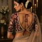 Indian Designer Red beads Saree Lehenga Blouse Sleeveless sabyasachi style.