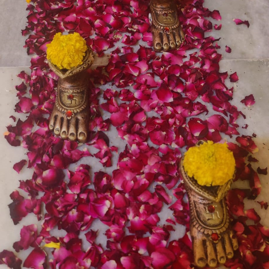 Maha Laxmi Ji Charan Diya Set Of 2