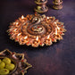 Terracotta Peacock 11diya Aarti Thali