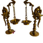 Ornate Brass Peacock Diya Stand: A Touch of Tradition