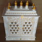 Handmade wooden white temple for home. Mandir/ Temple/Religious