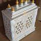 Handmade wooden white temple for home. Mandir/ Temple/Religious