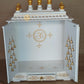 Handmade wooden white temple for home. Mandir/ Temple/Religious