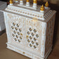 Handmade wooden white temple for home. Mandir/ Temple/Religious