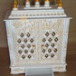 Handmade wooden white temple for home. Mandir/ Temple/Religious