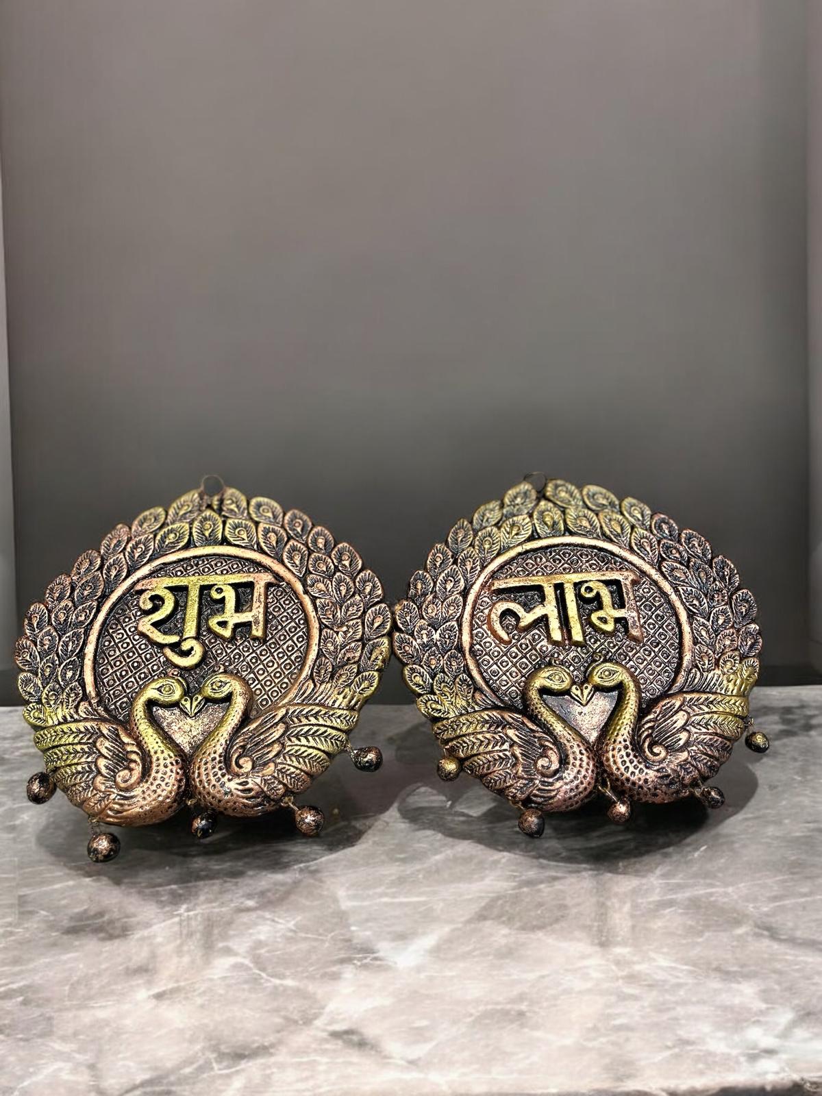 Terracota Shubh Labh wall hanging. Diwali/ wedding decoration