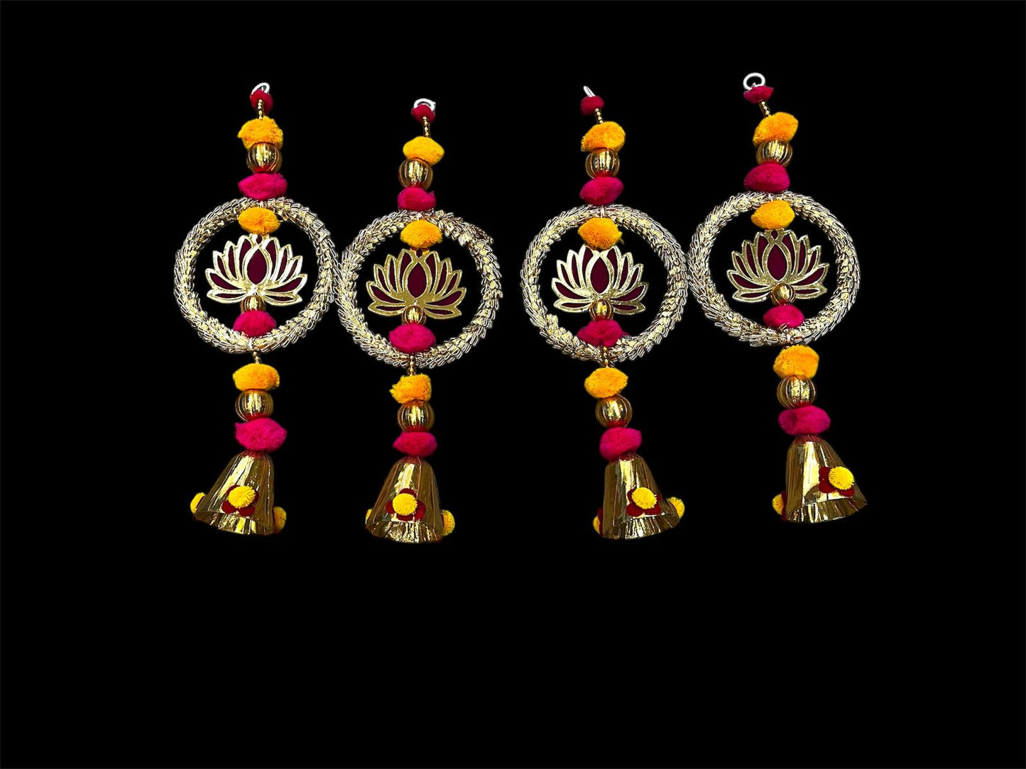 Lotus Floral Hanging Decoration for Weddings and Festive Occasions. Set of 2