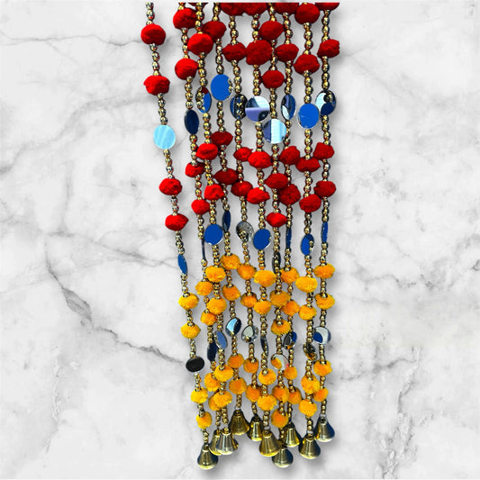 Mirror Hanging Decoration for Weddings and Festive Occasions. Set of 2