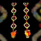 Handmade colourful Hanging Decoration for Weddings and Festive Occasions. Set of 2