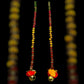Handmade colourful Hanging Decoration for Weddings and Festive Occasions. Set of 2