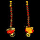 Handmade colourful Hanging Decoration for Weddings and Festive Occasions. Set of 2