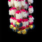 Handmade Red and white floral Hanging Decoration for Weddings and Festive Occasions.