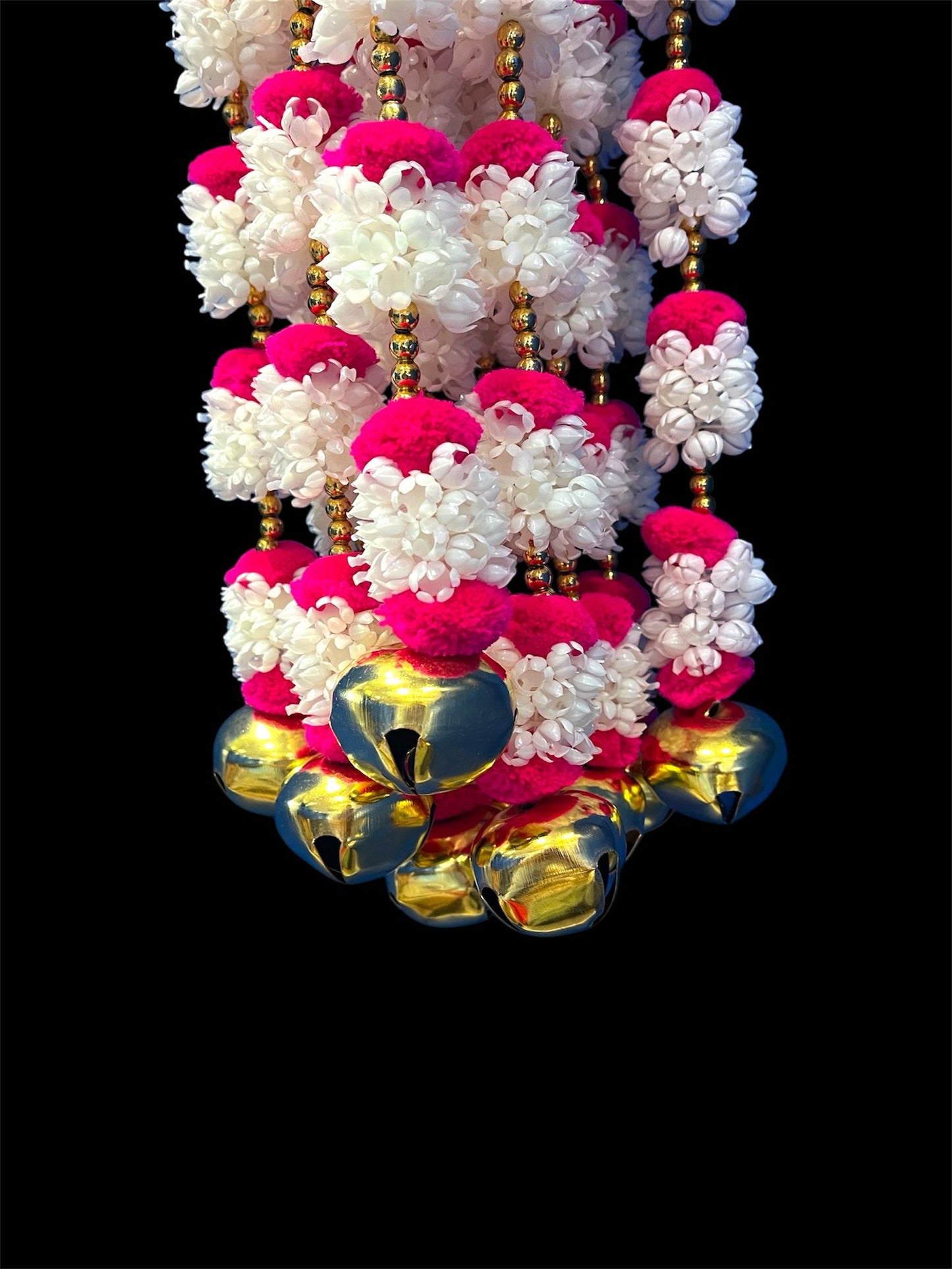 Handmade Red and white floral Hanging Decoration for Weddings and Festive Occasions.
