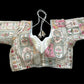 Indian Designer white beads Saree Lehenga Blouse Sleeveless sabyasachi style (Copy)