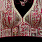 Indian Designer white beads Saree Lehenga Blouse Sleeveless sabyasachi style.