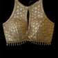 Indian Designer Beige beads Saree Lehenga Blouse Sleeveless sabyasachi style.