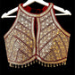 Indian Designer Red beads Saree Lehenga Blouse Sleeveless sabyasachi style.