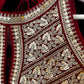 Indian Designer Red beads Saree Lehenga Blouse Sleeveless sabyasachi style.