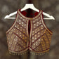 Indian Designer Red beads Saree Lehenga Blouse Sleeveless sabyasachi style.