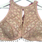 Indian Designer Pink beads Saree Lehenga Blouse Sleeveless sabyasachi style.