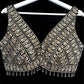 Indian Designer Black beads Saree Lehenga Blouse Sleeveless sabyasachi style.