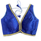 Indian Designer Blue beads Saree Lehenga Blouse Sleeveless sabyasachi style.