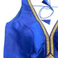 Indian Designer Blue beads Saree Lehenga Blouse Sleeveless sabyasachi style.