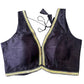 Indian Designer Navy Blue Saree Lehenga Blouse Sleeveless sabyasachi style.
