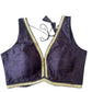 Indian Designer Navy Blue Saree Lehenga Blouse Sleeveless sabyasachi style.