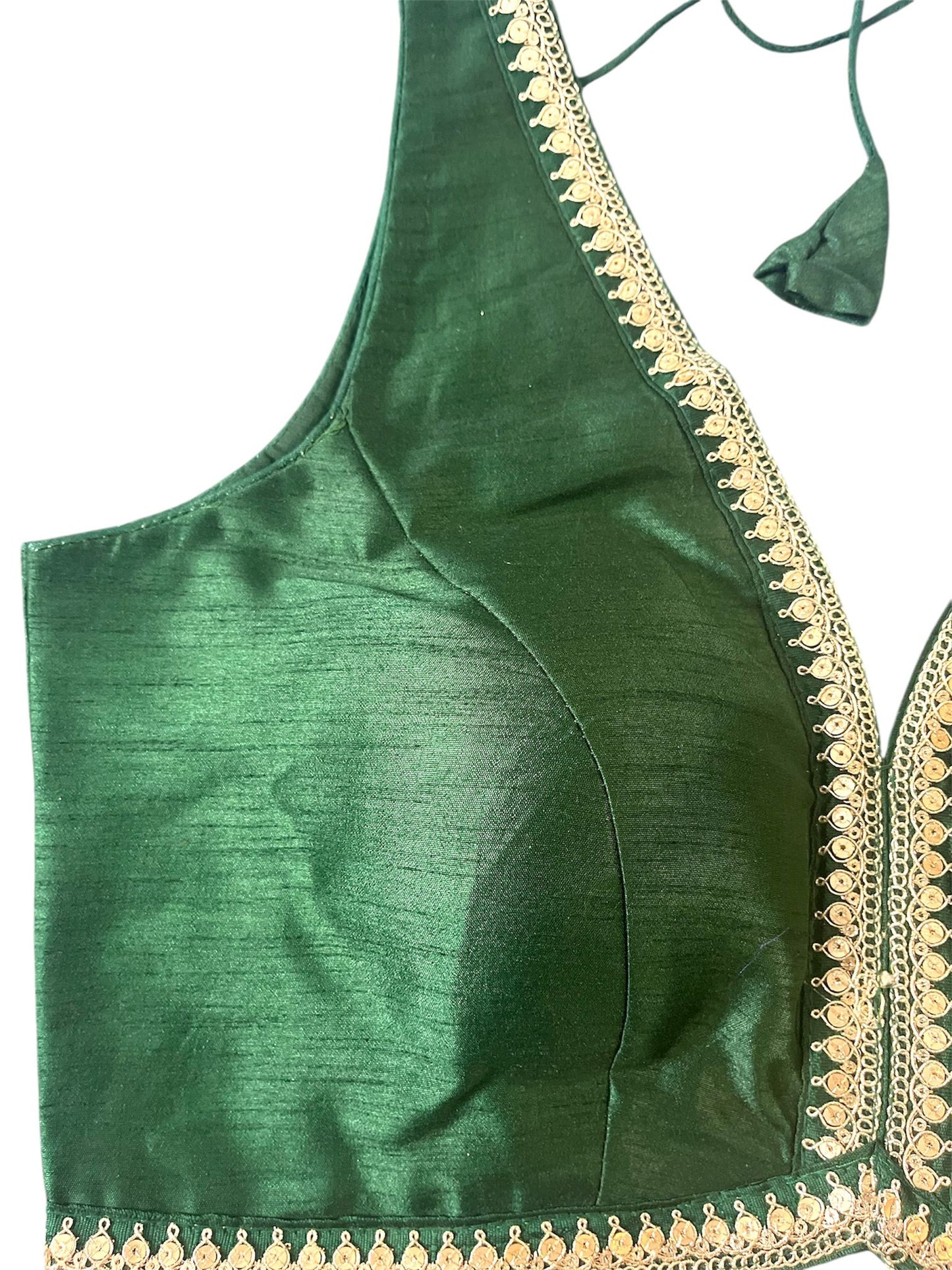 Indian Designer Navy Blue Saree Lehenga Blouse Sleeveless sabyasachi style.