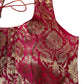 Indian Designer Red Saree Lehenga Blouse Sleeveless style.