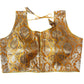 Indian Designer Yellow Saree Lehenga Blouse Sleeveless style.