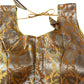 Indian Designer Yellow Saree Lehenga Blouse Sleeveless style.