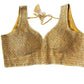 Indian Designer Gold beads Saree Lehenga Blouse Sleeveless sabyasachi style