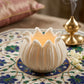 Handcrafted Marble Lotus Urli Candle Holder