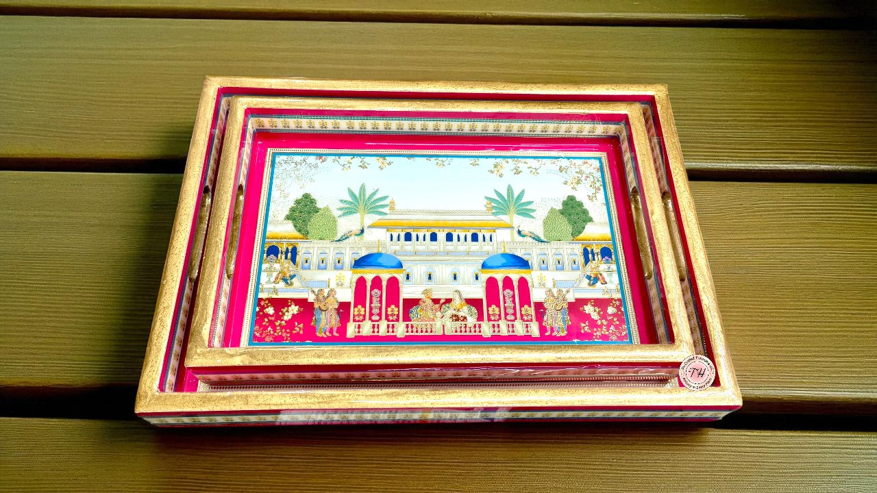 Hand painted Rajasthani Wooden Napkin Holder.