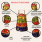 Heritage Hand-Painted Indian Tiffin Box