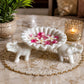 Handcrafted White Marble Elephant Urli – Luxury Floating Candle Bowl & Floral Centerpiece