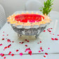 Traditional Silver Urli with Candle Stand – Floral Home Décor Centerpiece