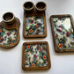 Elegant Wood & Resin 7-Piece Platter Set – Artisanal Serving Collection