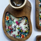 Elegant Wood & Resin 7-Piece Platter Set – Artisanal Serving Collection