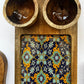 Elegant Wood & Resin 7-Piece Platter Set – Artisanal Serving Collection