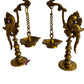 Ornate Brass Peacock Diya Stand: A Touch of Tradition