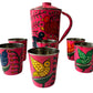 Handpainted Jug & Glass Set for Elegant Entertaining