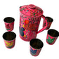 Handpainted Jug & Glass Set for Elegant Entertaining