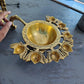 Brass 7 mukhi diya with handle