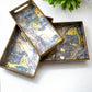 Galaxy  Wooden printed serving trays. Set of 3.