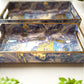 Galaxy  Wooden printed serving trays. Set of 3.